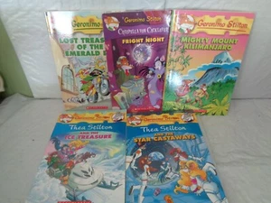 (5) Geronimo Stilton Softcover Books - Treasure - Fright - Castaways - Mountain - Picture 1 of 1