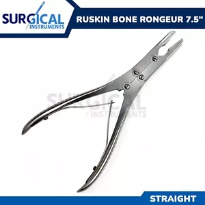Ruskin Bone Rongeur 7.50" Recto 5mm Mordida Doble Acción Inoxidable Grado Alemán - Imagen 1 de 9