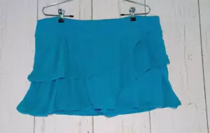Coco Reef Damen Classic Solids Mesh Layer Schwimmen Skort Unterteil Größe 1X blau - Bild 1 von 8