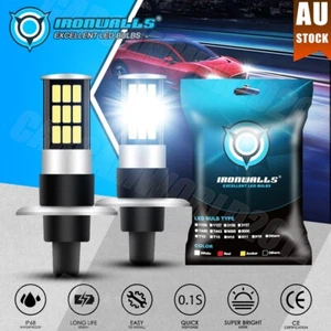 2X H3 160W 2000LM LED Car Headlight Conversion Globes Bulbs Beam 6500K White AU - Picture 1 of 12