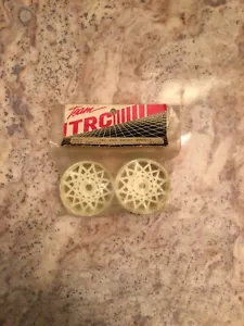 Vintage TRC White BBS 1/10 Front Wheels RC Pan Car RC10 RC10L Bolink Trinity - Picture 1 of 3