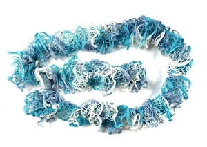 Womens Ruffle Scarf , Wrap Blue White Lavender 4”x68” Multi-functional - Picture 1 of 5