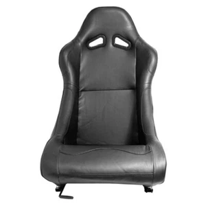 AUTOSTYLE BW x1 Single Universal Sports Bucket Seat Car Sim Fixed Back + slides - Picture 1 of 8