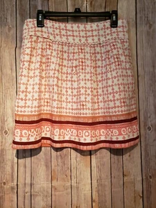 LOFT Womens Short Skirt Size 6 30" Waist Linen Blend Pleated Pockets - Picture 1 of 7