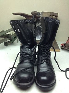 CORCORAN 1515 MILITARY USA BLACK LEATHER LACE UP ENGINEER BOSS ARMY BOOTS 9.5 D - Picture 1 of 1