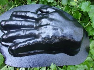 Halloween hand mold plaster cement concrete mould 10" x 6" x almost 3" H - Picture 1 of 5