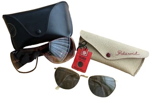 Ray Ban and Polaroid Sunglasses both with cases - as found - Picture 1 of 14