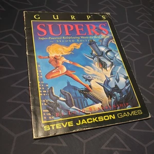 GURPS 3E: Supers (Paperback RPG Book, 1991) second edition Loyd Blankenship OOP - Picture 1 of 1