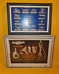 2 murales - Marinero cuadros con diferentes nudos y otras piezas de vela - Imagen 1 de 3