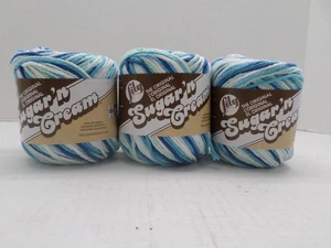 Sugar 'n Cream Cotton Yarn Hippi Lot of 3 - Picture 1 of 2