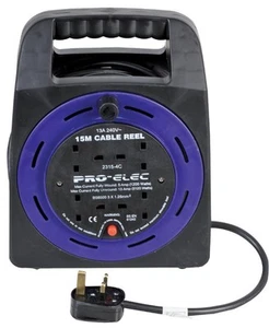 PRO ELEC - 15m Kabelhaspel Box, 13A 4 Socket - Afbeelding 1 van 1
