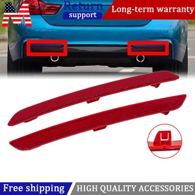 Pair: Rear Bumper Reflectors For BMW 4 Series M Sport F32/F33/F36 2014-2020 Foto 1 de 4