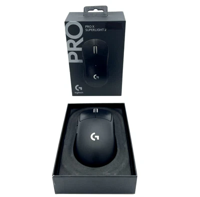 Logitech G Pro X Superlight 2 wireless gaming mouse Hero 44K black NO USB DONGLE - Image 1 of 4