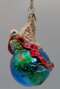 Vintage 2000 RADKO WINGS OF PEACE Christmas Ornament #00-146-0 Dove Earth - Picture 1 of 10