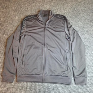 Adidas Chaqueta de Pista Cremallera Completa Gris 3 Rayas Entrenamiento Atlético Ropa Deportiva Para Hombres M - Imagen 1 de 5