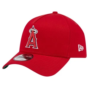 Men's New Era Red Los Angeles Angels Team Color A-Frame 9FORTY Adjustable Hat - Picture 1 of 5