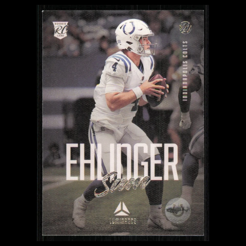 Sam Ehlinger Rookie #221 2021 Panini Chronicles Luminance Indianapolis Colts NFL - Image 1 of 3