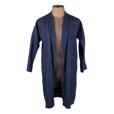 VISVIM Cotton Linen Dark Blue Denim Kimono Coat size 3 - Image 1 of 4