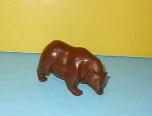 Figura de PVC marrón California oso grizzly 4" juguete de goma dura moldeada - Imagen 1 de 2