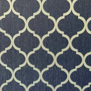 Papel pintado enrejado plateado brillante azul medianoche ligero imperfecto - Imagen 1 de 2