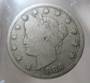 1886 Liberty Nickel - VG+ - V-Nickel