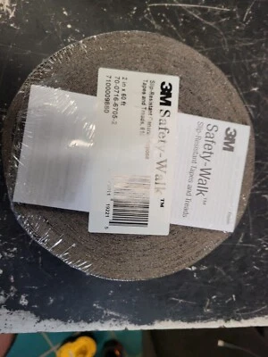 Rollo de 2" x 60' 3M antideslizante seguridad caminar tracción cinta de rodar escaleras escalones 610 negro Foto 1 de 4