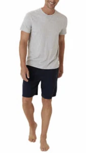 Eddie Bauer Men's M Short Sleeve Crew Neck Shirt Shorts 2-piece Lounge Set Gray - Picture 1 of 7