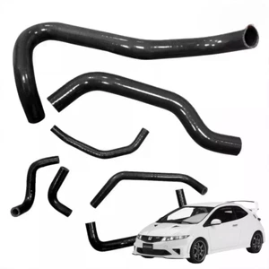 For Honda Civic Type R FN2 2006-2010 Silicone Radiator Hose Kit Pipe Black - Picture 1 of 5