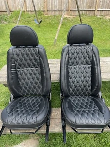 LAND ROVER DEFENDER 90/110/130 Front Seats Diamond Bently Trim Interior Tdi/Tdci - Picture 1 of 12