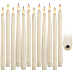 36er Pack, 11" LED flammenlos elfenbein spitz zulaufend flackernde Kerzen Licht batteriebetrieben - Bild 1 von 7