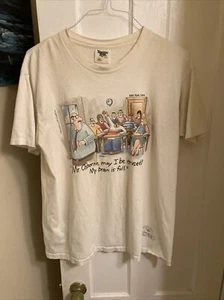 Vintage Far Side Shirt Mr Osborne My Brain is Full Distressed Tennessee River L - Picture 1 of 11