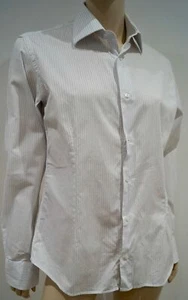 Camisa Formal JUST CAVALLI Hombre Azul y Blanco 100% Algodón Rayas 40 - Imagen 1 de 5