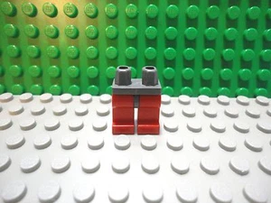 Lego mini figure 1 Red legs with Dark Bluish Gray waist - Picture 1 of 1