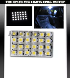 24 SMD LED BA9S/194/168/T10 Adapter Dome Map Interior Trunk Courtesy Light White - Picture 1 of 1