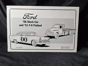 First Gear '56 Stock Car & '51 Ford F-6 Flatbed 1:34 Scale Inv. #3877 - Picture 1 of 2