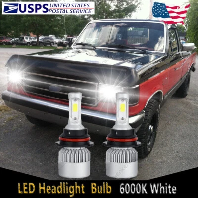 Faro LED 9004 HB1 para Ford F-150 F-250 F-350 1987-1991 haz alto bajo S2 Foto 1 de 4