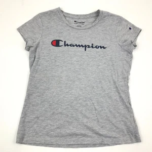 Champion Shirt Girls Size Large L Gray Blue Short Sleeve Tee Youth Top Graphic - Picture 1 of 8