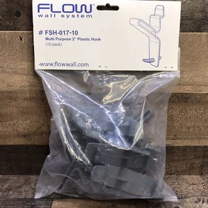 Flow Wall FSH-017-10 X-Hook Hanging 15 Lb. Gray Plastic (Pack of 10) *NOS* - Picture 1 of 5