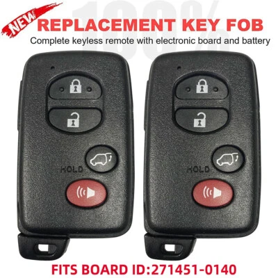 2 se adapta a 271451-0140 Toyota Highlander 2007-2014 llave remota inteligente sin llave 314,3 MHz Foto 1 de 4
