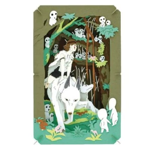 PT-L80 Ensky Princess Mononoke Paper Theater Forest Of Spirit Kodama Studio - Picture 1 of 1