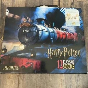 Harry Potter 12 Days Of Socks Woman’s Shoe Sizes 4–10 New Hogwarts NEW! - Picture 1 of 2