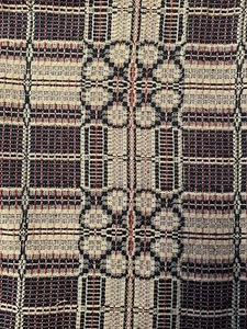 Primitive Yorktown Brick Linen Navy 34" Table Topper Textile Farmhouse - Picture 1 of 3