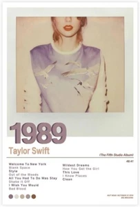 Taylor Swift album Poster 1989 Canvas Poster Wall Art Print Painting Decorations - Picture 1 of 1