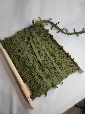 Винтажная отделка обивки, 70-е зеленый новый из старых запасов - Изображение 1 из 4