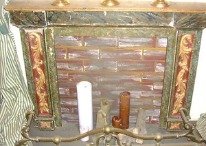 kaminmaske Oven Fireplace kamineinfassung Chimney Face Historicism Wood Burning - Picture 1 of 1