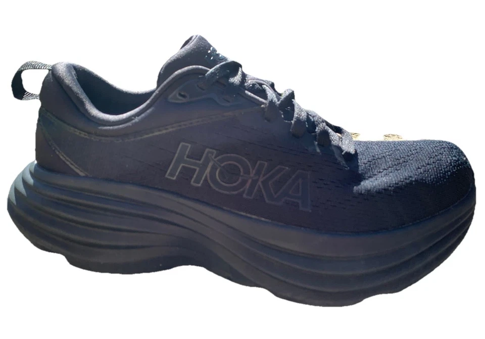 Size 5.5 B - Hoka One Bondi 8 Women's Black Road Running Shoes 1127952 BBLC - Image 1 of 4