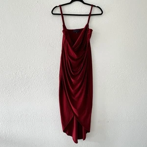 RACHEL RACHEL ROY Dark Red Maroon Satin Strappy Slip Dress - Women’s Size Small - Picture 1 of 8
