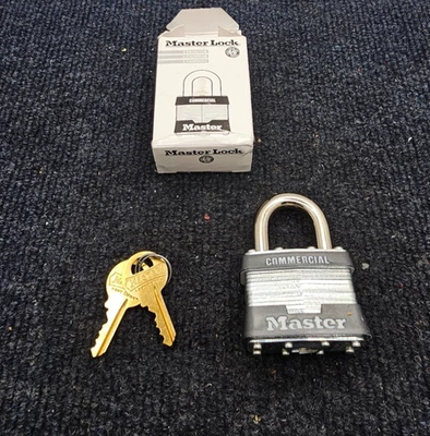 Master Lock 1KA: 3877 Commercial Padlock Body Steel With 2 Keys - Image 1 of 4