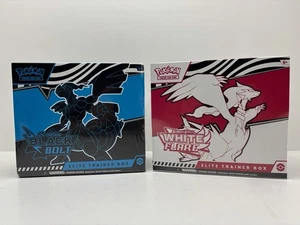 Pokemon TCG Scarlet & Violet Black Bolt and White Flare ETB, Set of 2, NEW - Picture 1 of 2