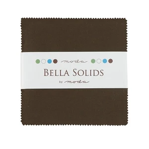 Bella Solids 5" Square Pack in Brown by Moda - Picture 1 of 1
